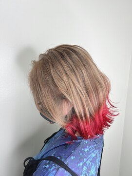 ヘアリゾートエーアイ 高田馬場店(hair resort Ai) 20代30代40代マロンベージュ/Aラインボブ/かきあげ[高田馬場駅]