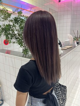 ロンドルーチェ 心斎橋(Lond luce) ダークアッシュ/ミディアムレイヤーカット［髪質改善/縮毛矯正］