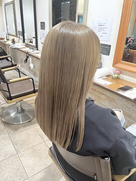 ネオリーブカップ 町田店(Neolive capu) ダブルカラー☆ブリーチあり/ミルキーベージュ