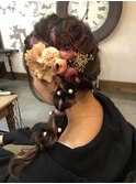 大人気20代30代◎結婚式成人式卒業式ツインテール編みおろし