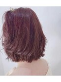 ぶどう色×カーリーヘア