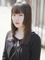 ムクヘアー(muk hair)&nbsp;ストレートミディ×モードバングライン