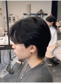 ニュアンスパーマ センターパート 曲がる縮毛矯正