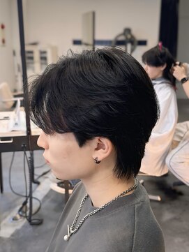 バース 梅田中崎町店(BIRTH) ニュアンスパーマ センターパート 曲がる縮毛矯正