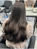 韓国 くびれロング レイヤー ワンホンヘア 小顔前髪
