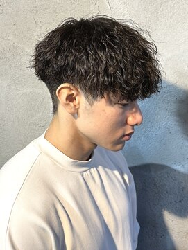 ニアウ 高崎店(Niau) メンズマッシュ縦落ちツイストスパイラルパーマ群馬高崎眉毛