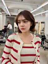 ヒュー 広島(HEW)&nbsp;くびれボブレイヤーカット大人かわいいブラウンヘア20代30代