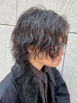 ジーニー 新百合ヶ丘(Genie)&nbsp;ダークアッシュニュアンスパーマ韓国マッシュベリーショート