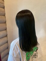 クレエ ヘアー デザイン(creer hair design)&nbsp;黒髪ロングヘアうるツヤ髪質改善ナチュラルストレートヘア