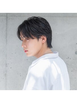 アッシュ 千歳烏山店(Ash) 韓国マッシュ黒髪センターパートフェザーパーマニュアンスパーマ