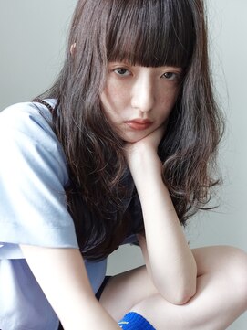 ディッセンバー 渋谷(December) ロングパーマワイドバングブラウンピンクピンクブラウン