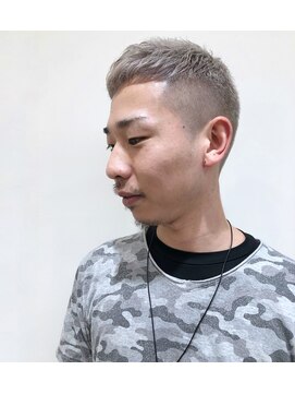 モリオフロムロンドン 大宮店(morio from London) 【担当坪井】メンズショート ホワイトシルバー