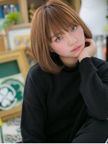 カバーヘア ブリス 上尾西口店(COVER HAIR bliss)&nbsp;■カーキニュアンスストカール小顔ボブ107-4★上尾10代20代30代