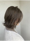 欲張り透け感カットカラー/シルキーベージュ/ロングボブ