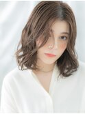 濡れ髪くせ毛風センターパート髪質改善ミディb小山20代30代40代
