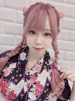 ひと手間加えた編み込み三つ編みアレンジ＊まゆ