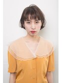 ショートボブ×セピアベージュ