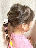 キッズ編みおろしヘアアレンジ♪