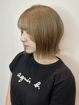 ステア ケース(stair case)&nbsp;切りっぱなしタッセルカットボブミディアム前髪カット髪質改善