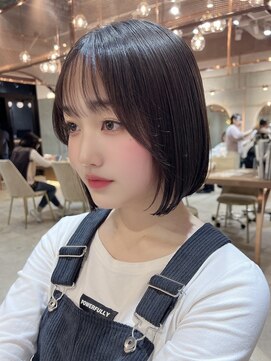 ロンド エスポワール 錦糸町(Lond espoir) ◯切りっぱなしボブ美髪エアリーロングピンクブラウン顎ボブ