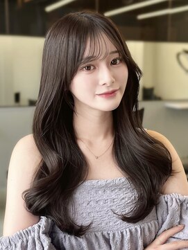 フォンズ(FONS) 韓国くびれヘア＊小顔見せ顔まわりカットグレージュカラー