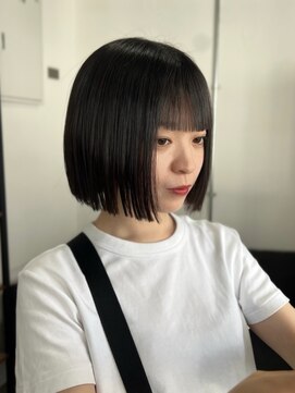 ロアヘアーコーディネート 京都駅前店(LoRE hair coordinate) 黒髪ミニボブ
