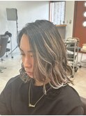 ハイライトメッシュパーマ