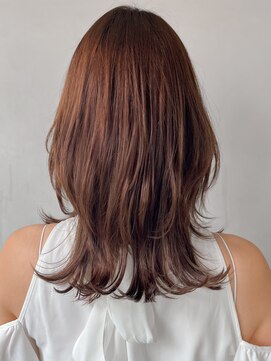 リヤン 表参道(lyann) セミディ前髪シースルーバングウェーブミディアムワンカール