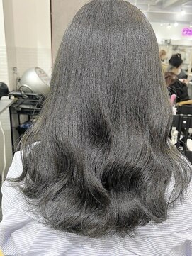 アソビセカンド 原宿(ASOBI 2nd) 透け感オリーブカラー 20代/30代/ブリーチなし