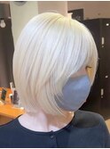 ボブルフ/ネビージュ/小顔/ワンレン/スモーキーアッシュ[渋谷駅]