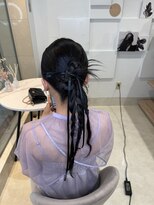 アンダーバー(UNDRvr)&nbsp;デジタルパーマチェリーブラウンヘアセットロング