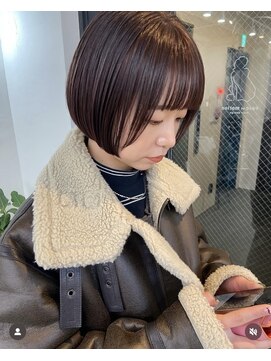 マッシュ　ショート　ボブ　オレンジ