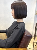 エミス バイ メルト 吉祥寺(emis by melt)&nbsp;【吉田】地毛風縮毛矯正ストレート顎ラインボブココアブラウン