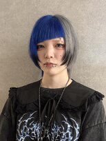 ノブレス(NOBLESSE)&nbsp;ブルー×シルバーツートンカラー/ショートウルフ