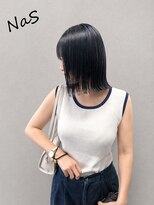 ナズ 渋沢(NaS)&nbsp;顔タイプ診断×似合わせ切りっぱなし黒髪ボブ