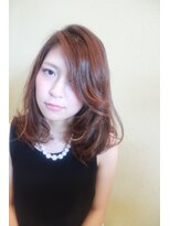 コジック ヘアアンドアイ(Cogic hair & eye)&nbsp;大人上品前髪なしゆるふわセミディ艶カラー暖色カラーブラウン