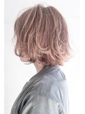 【Marl外国人風カラー】ミルクティーベージュの外ハネボブ