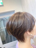 テーラヘアー 南行徳店(TELA HAIR) 束感たっぷりハンサムショート×ミルクティーベージュ【南行徳】