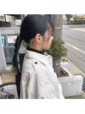 簡単アレンジ/ポニーテール/グルグルポニー