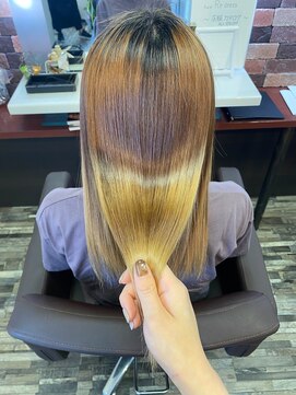 ヘアー リードレス(hair Re:dress) ルミエールジンジャーナチュラルストレートイエロー・オレンジ