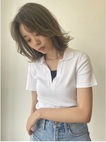 ヘアサロンエム フィス 池袋(HAIR SALON M Fe's) 顔周りレイヤー×ミディアムボブ