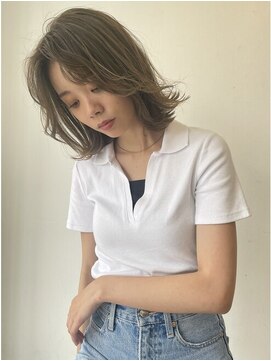 ヘアサロンエムフィス 池袋東口(HAIR SALON M Fe's) 顔周りレイヤー×ミディアムボブ
