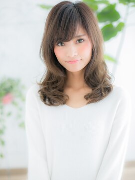 プリモア サロン ハナレ 綾瀬(primoA salon HANARE) 綾瀬/髪質改善/プラチナベージュ×大人波巻きレイヤーロングe