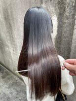 アース 相模大野店(EARTH)&nbsp;縮毛矯正ロング♪コスメストレート髪質改善ココアベージュ