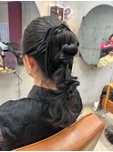 ☆結婚式お呼ばれヘアアレンジ/ポニーテル編みおろし☆