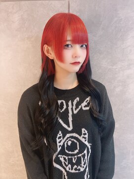 ガルボヘアー 名古屋栄店(garbo hair) #プルエクステ#レッド#ツートンカラー#10代#20代#名古屋
