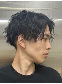 センターパート×ツイストスパイラル