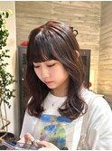 グレージュカラーブラウンくすみカラーブリーチなしカラー透明感