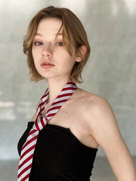 ユーフォリア 銀座(Euphoria) 小顔/大人ボブ/ミルクティーベージュ/秋冬カラー