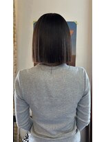 チャプター 問屋町(chapter)&nbsp;ブリーチなしグレージュ切りっぱなしボブ平行ボブヘイリーボブ